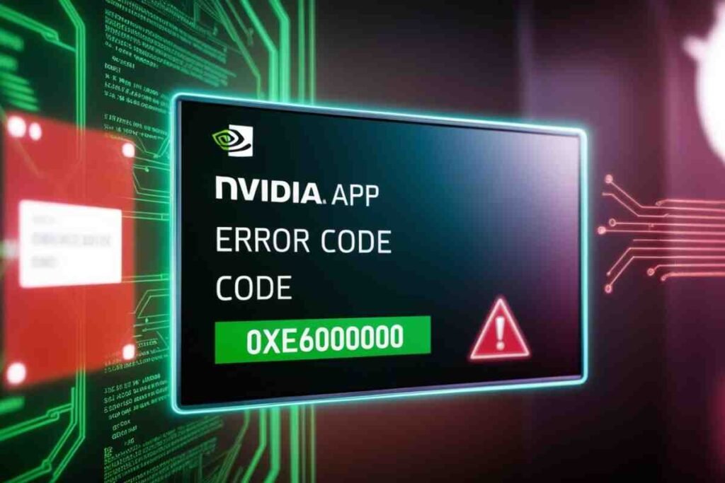 Nvidia app error code 0xe6000000